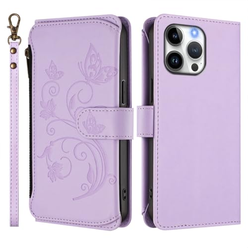 Housse iPhone 12 Pro Max violette motif papillon pour le quotidien