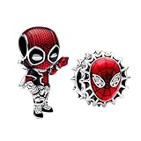 MITSOKU 925 Sterling Silver Beads Aniaml Man Red Spider Dangle Charms for Bracelet Necklace Christmas Mother's Day Jewelry for Women with Zirconia