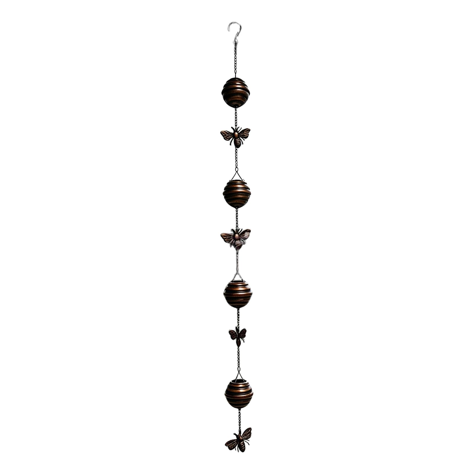 Cadena de lluvia exterior de panal, decoración para aleros de tejado
