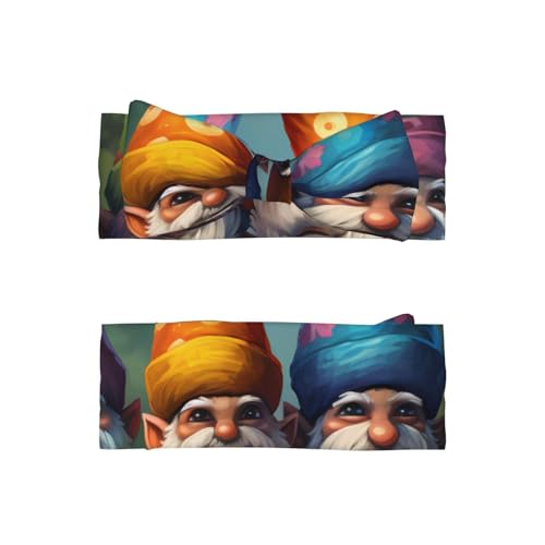 Colorful Gnomes Picture Baby Bow Headband Super Stretchy Soft Bows Hair Accessories for Newborn Infants Toddlers Kids Girls2