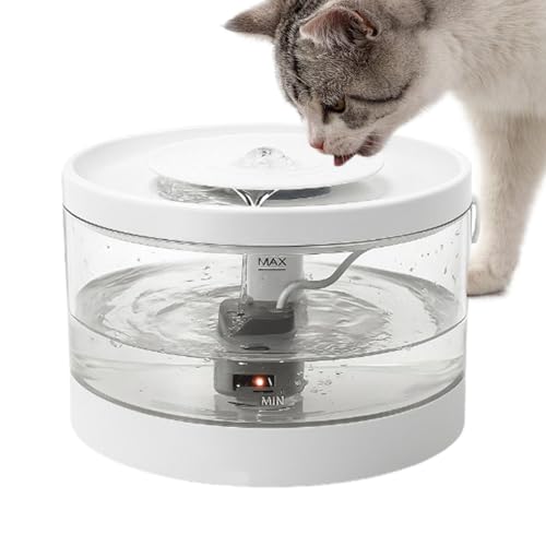 猫の噴水、子猫の自動ウォーター、20x20x12.5cm スマートアンチスピル静かな噴水、マルチペットハイドレーションシステム、エネルギー効率の高いポンプ、猫犬の子犬との家庭旅行の使用に最適