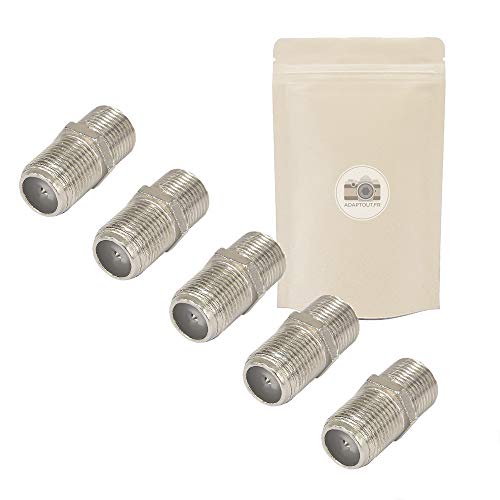 Adaptout 5X Accoppiatore Coassiale A Vite Tipo F Femmina/Femmina - Connettore Per Cavo Prolunga Per Antenna Tv Satellite Marca Francese