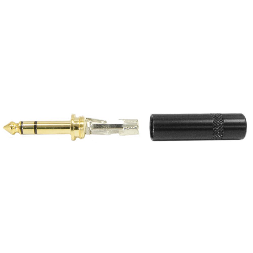 Seismic Audio SAPT253 - Conector jack estéreo macho de 3 polos, 1/4 pulgadas, color negro y dorado