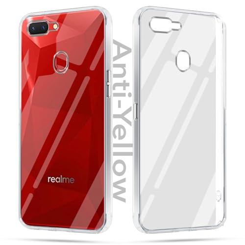 Image of Jkobi Lifetime Anti-Yellow Clear Back Cover Case for Realme 2 (Sleek Hard Crystal | Shockproof and Camera Protection)