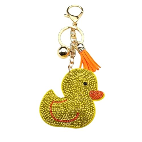 Dijes para bolsos y llavero de coche de pato amarillo para regalar