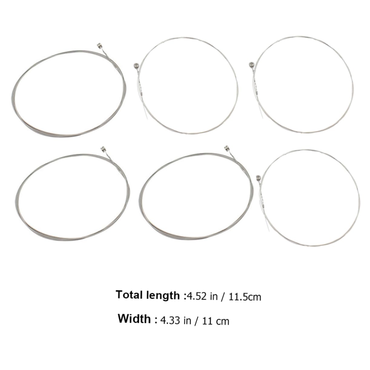 Wakauto 6 Pack Electric Guitar Strings Set Stainless Steel Easy to Install High Sound Quality Guitar Accessories