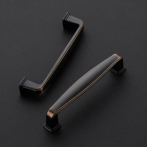 Image of Ravinte Solid 3-3 /4 Inch Oil Rubbed Bronze Cabinet Pulls - Drawer Handles for Cupboards
