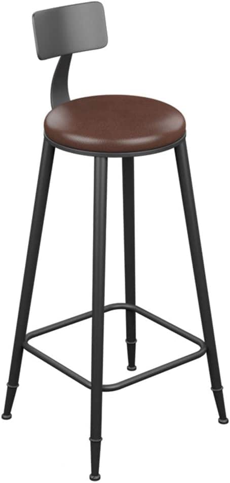 BZFAZ Barstools Counter Chairs Barstools Bar Chairs Stool High Ctool for Home and Kitchen Comfort Kitchen Breakfast Chair Counter Greenhouse with Backrest/Sitting Height 78cm Star of Light