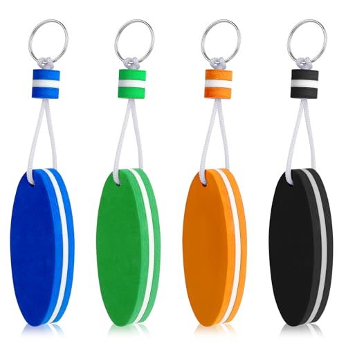 Image of Floating Keychain for Boat Keys, 4 Pack Waterproof Key Rings Pendant
