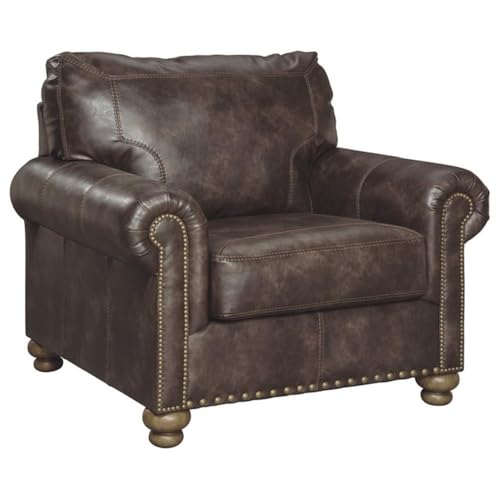 Signature Design by Ashley Nicorvo Traditional Faux Leather Chair with
