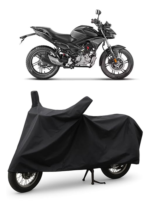 Image of DAXO Waterproof Bike Cover for Hero Xtreme 125R | All Weather Protection from Rain, Dust, UV Rays & Scratches with Mirror Pockets & Buckle Belt | Xtreme 125R Bike Cover