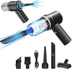 【2024年新登場】 ハンディクリーナー 多機能ミニ掃除機 車用掃除機 コードレス 車用 カークリーナーパワフル USB充電式はんでい 乾湿両用 13000PA 強力吸引力小型クリーナー高速充电 低噪音对策 LED照 3