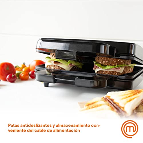 Sandwichera Grill MASTERCHEF plancha pequeña tostadora. - Imagen 5