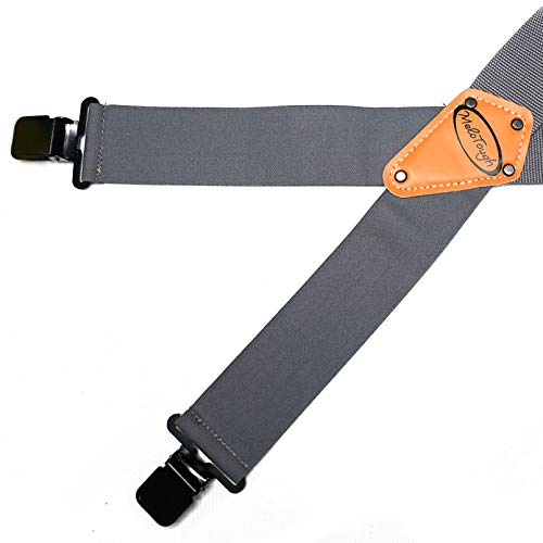 Image of MELOTOUGH Men's Suspender 2 inch Wide Partial Elastic Strap for Jeans Pants
