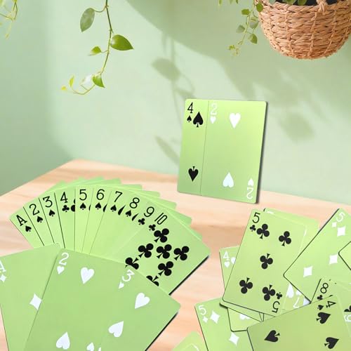 Generisch 2 Stück Spielkarten Grün Pokerkarten 2X 54 Karten Standard Spielkarten Geeignet für Partys, Festivals, Geburtstage, Camping, Reisen und als Geschenk – Bild 3