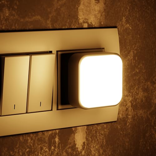 Ezee Living Nano Warm White LED Night Light 0.5W (Pack of 2) | Plug-in Lamp for Bedroom, Kids Room, Hallway & Bathroom | Energy Saving Compact Night Lamp