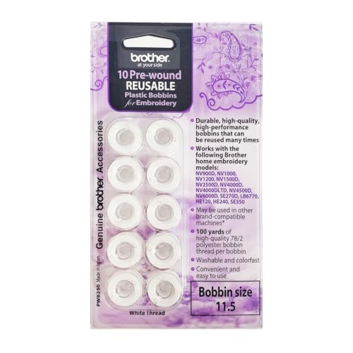 Image of Brother XM2701 27-Stitch Sewing Machine, 10-Pack Pre-Wound Bobbins and 5-Piece Sewing Machine Needles