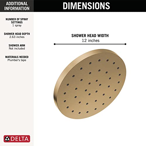 Delta-faucet-52160-CZ-PR25-Universal-Showering-Components-Showerhead-Lumicoat-Champagne-Bronze-25-GPM-Water-Flow