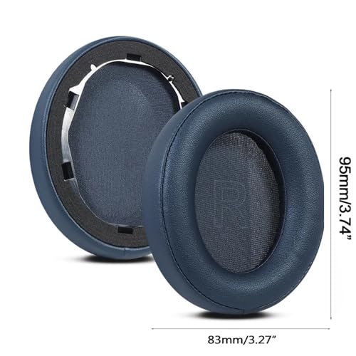 Almohadillas de repuesto para orejas para auriculares Anker Soundcore Life Q30 Q35, cojines suaves de espuma, cubierta de cuero protein (Azul) miniatura 2