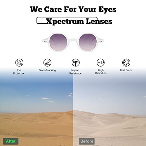 Xpectrum Small Retro Hippie Round Sunglasses for Men Women Vintage Circle Sun Glasses3