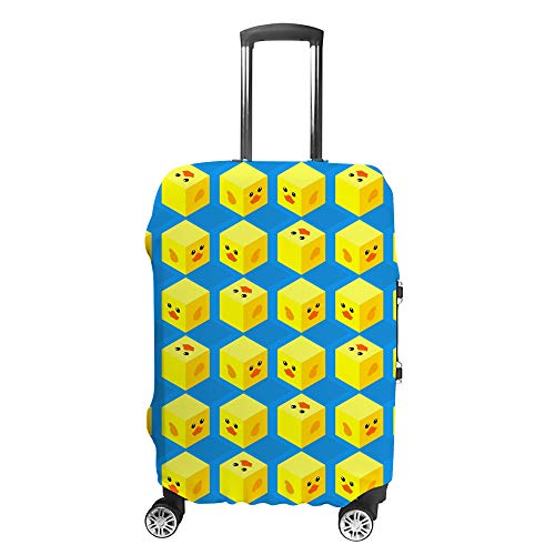Housse de protection pour valise jaune motif canard idéale pour repérer son bagage à l'aéroport