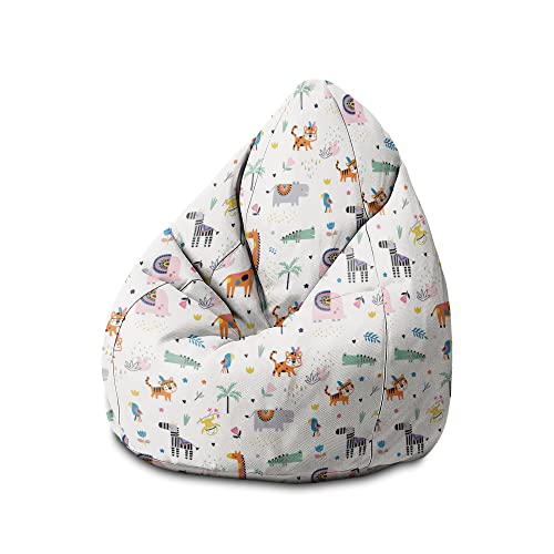 DreamRoots Sitzsack Kinder mit füllung - Bodenkissen Kinderzimmer 70 x 70...