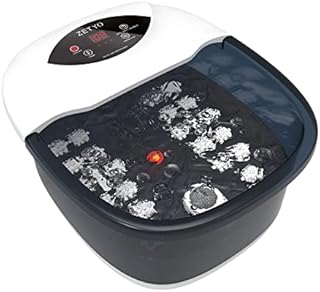 Foot Spa Bath Massager with Heat,Pedicure Foot Masssager Spa with 22 Massage Rollers,Bubbles,Pumice Stone,Foot Bath Spa/Foot Soaker with Mini Acupressure Massage Points&Temperature Control