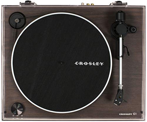 Crosley C8A-Wa Belt-Driven Record Player Turntable With Built-In Pre-Amp, Adjustable Tonearm, At3600L Cartridge, And Audio Grade Mdf Plinth, Walnut #TOP5