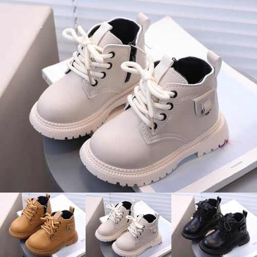 Girls Ankle Boots Side Zipper Combat Boots Non Slip Hiking Boots Casual Cowboy Boots for Toddler Little Kid Big Kid4