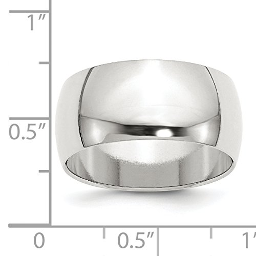 10mm Half Round Sterling Silver Wedding Band Ring3