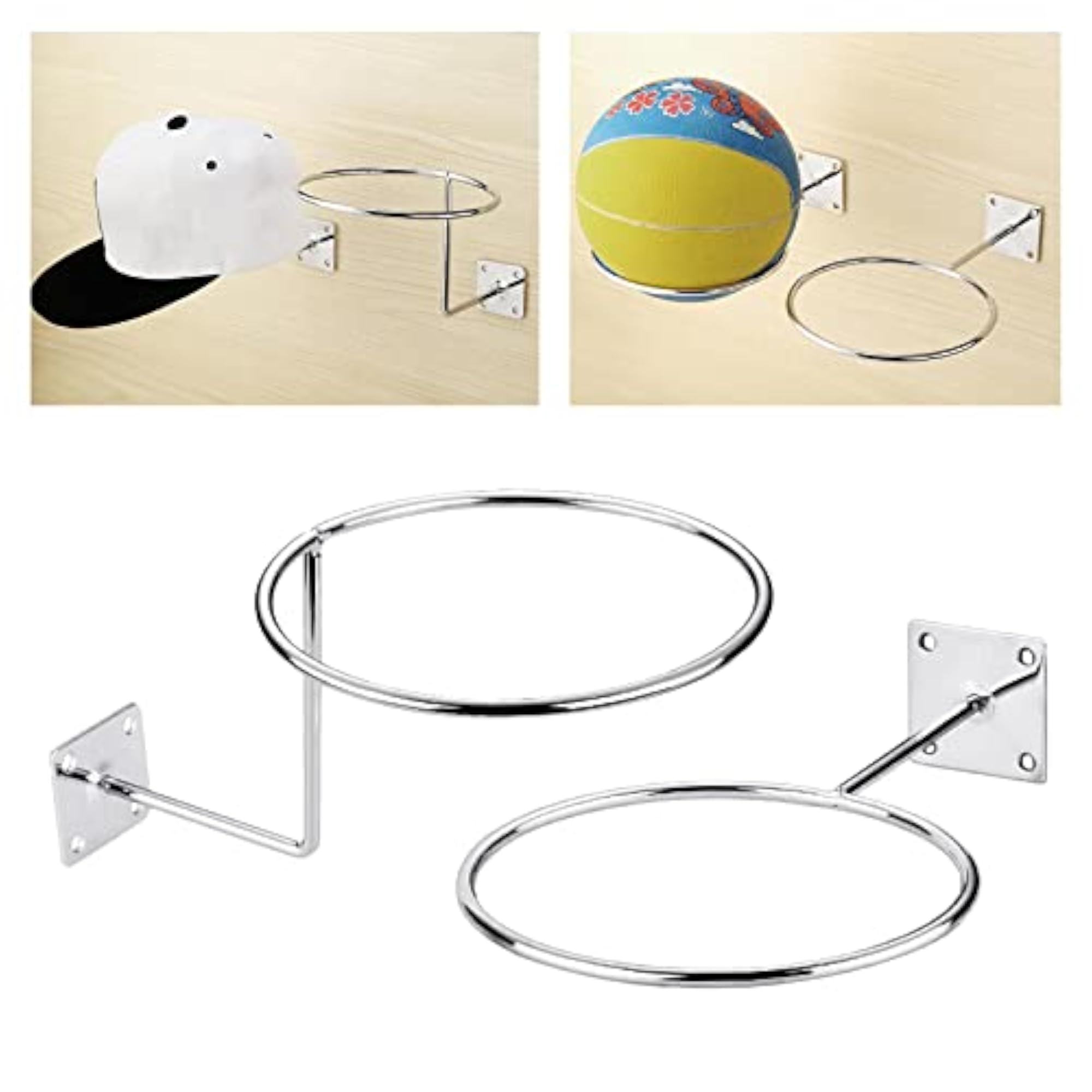Wall Mounted Exercise Sports Ball Holder Display Rack