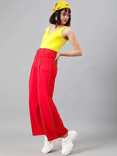 Image of KOTTY Women's Casual Flared Pants with High Waist