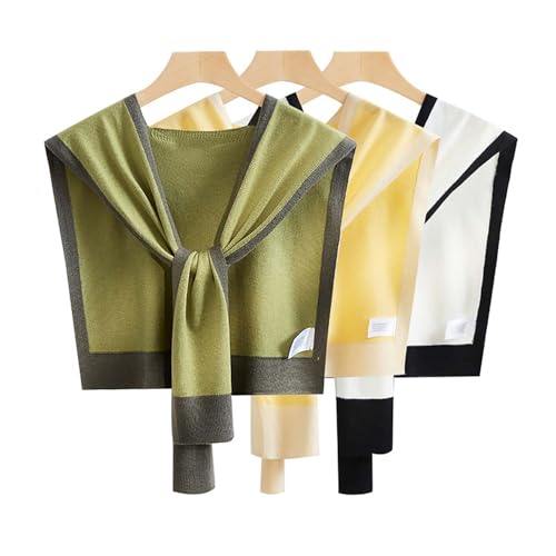 2025 Women's Colorblock Shawl, Casual Style Soft Shawl Sweater for Women Stylish Knitted Shawls Travel Scarf Sweater Wraps2