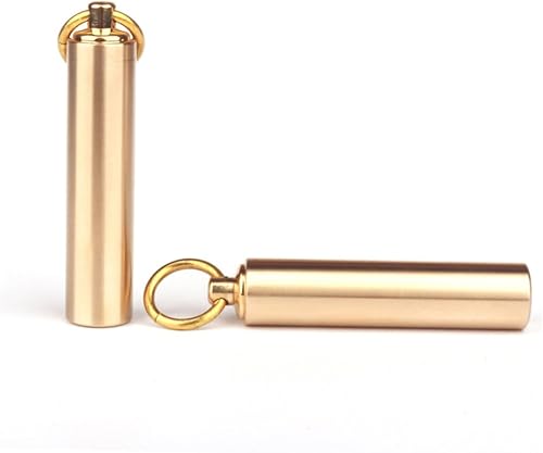 Miniatura 2 de GLEAVI 1 juego de 2 cajas al aire libre impermeable tanque organizador de vitaminas botella llavero tableta portátil medicina portador llavero