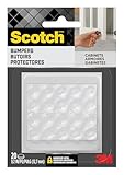 Scotch Clear Adhesive Bumper Pads 20 PCS, Self-Stick Rubber Pads 1/2' Round, Cabinet Door Rubber Bumpers, Designed to Protect Cabinets and Drawers, Sound Dampening, Transparent (SP950-NA)