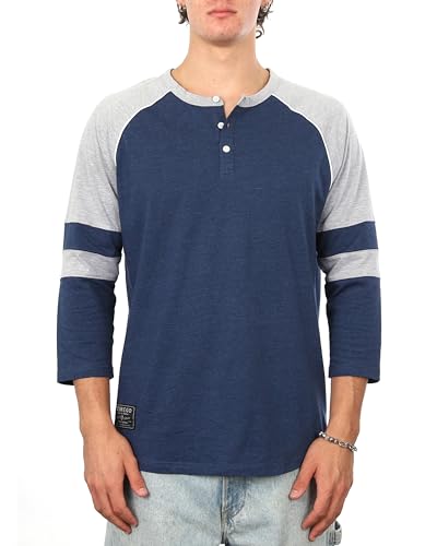 ZIMEGO Mens 3/4 Quarter Sleeve Shirts - Modern Fit Baseball Henley4
