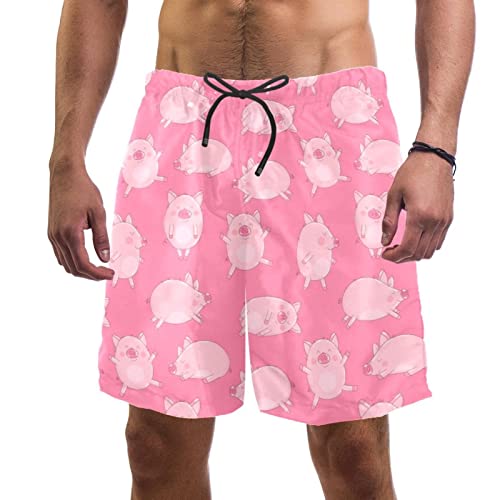 Maillots de bain pour hommes séchage rapide JDEZ short de plage rose