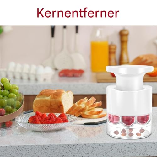 Outil de dénoyautage de cerises 7 trous à pression propre et simultanée - 3