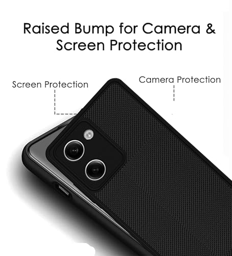 Image of Silicone Back Cover Case Compatible For Poco M7 Pro 5G (Textured Grip Design | Camera Protetion | Slim and Light Weight | Soft Touch and Feel | Black)
