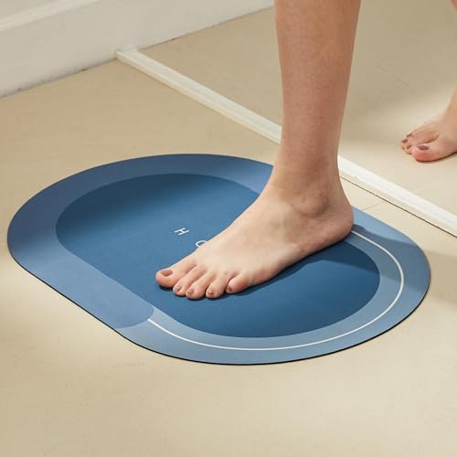 Amazon Brand - Solimo Water Absorbent Non-Slip Bathmat | Bathroom Mat | Anti-Skid, Lightweight | Super Absorbent | 38 cms X 58 cms (Light Blue) (B0D14M755P) Amazon Price History, Amazon Price Tracker