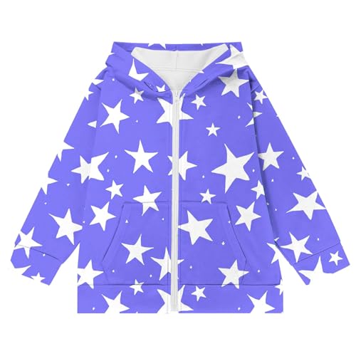 Solid Hooded Sweatshirt for Kids Long Sleeve Outfits with Pocket Oversized Comfy Zipper Up Girls Jacket 4-12 Years4