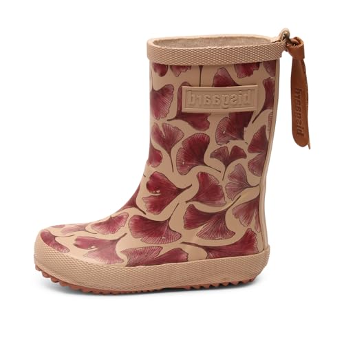 Bisgaard Unisex Kinder Fashion Gummistiefel, Bordeaux Leaves, 28 EU