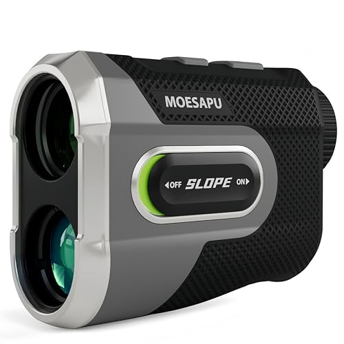 Golf Rangefinder with Slope, Switch for Tournament, Magnetic Belt Clip, 1200 Yards Rechargeable Laser Range Finder, 7X Magnification Flag Lock, Distance Measuring Device Accessory for Men, Black
