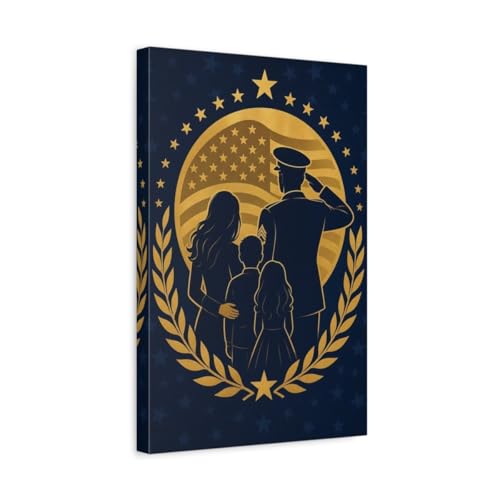 Toile militaire vintage au-dessus de la cheminee pour habiller un mur de salon
