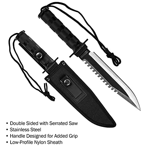 Whetstone Cutlery The Vermillion Survival Knife and Kit with Sheath Knife, Black (25-87612) - Thumbnail 4