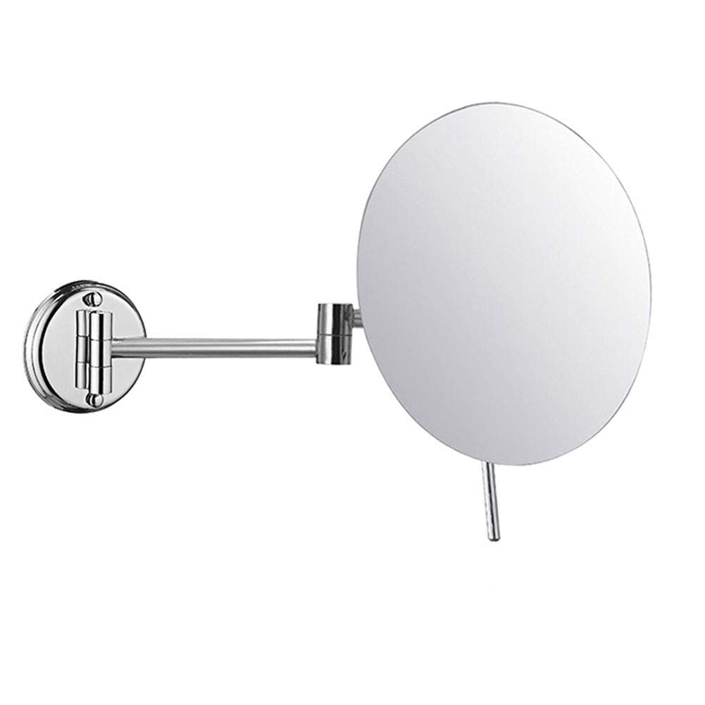 SaryEdge Bathroom Shaving Wall Mounted Mirror Magnifying Vanity Swivel Mirror, 3X Magnification, 360° Rotatable and Extendable Arm, Chrome Finished 8 Inch,
