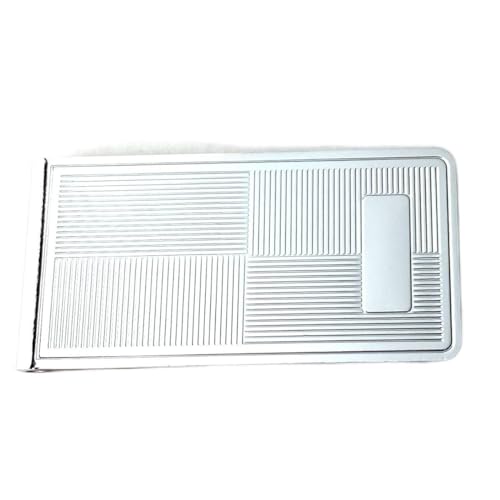 Silver Flat with Offset Engraving Plate Money Clip with Tin Gift Box