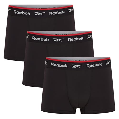 Reebok Herren Redgrave Badehose, Black, Large (3er Pack)