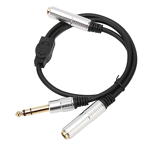 Cable divisor Y 6.35mm a doble 6.35mm con conectores dorados miniatura 3