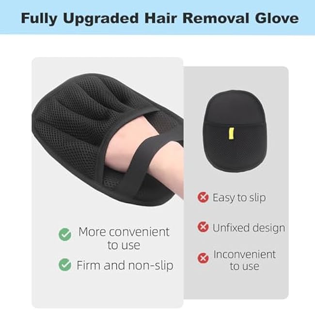 Pet Hair Removal Glove, Reusable Electrostatic Cats & Dogs Hair Removal Tool for Couch, Furniture, Carpet, Car Seat, Clothes 1PCS-GN6q1YaP